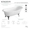 Aqua Eden Clawfoot Bathtubs, 66.94 L, 30.69 W, White/Polished Chrome, Cast Iron VCT7D673122ZB1 - alternate 5